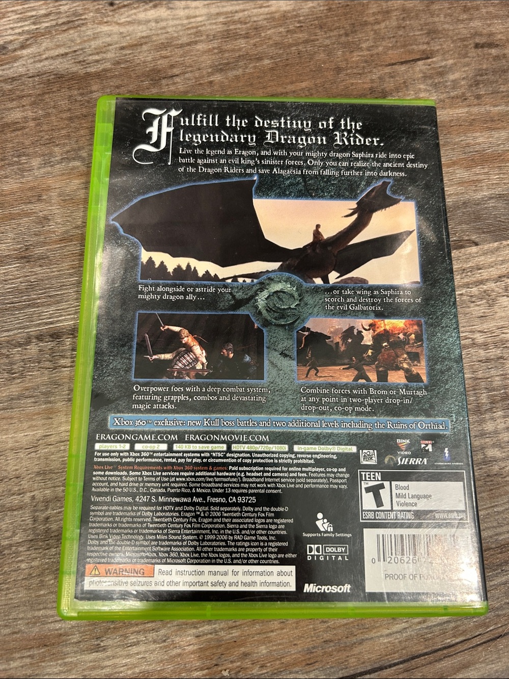 XBOX 360 Eragon - Picture 2 of 4
